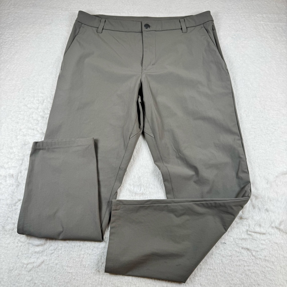 Lululemon Pants Mens Size 34x29 Gray Stretch Chino Microfiber Casual Travel